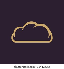 The cloud icon. Cloud symbol. Flat Vector illustration