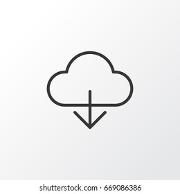 Cloud Icon Symbol. Premium Quality Isolated Download Element In Trendy Style.