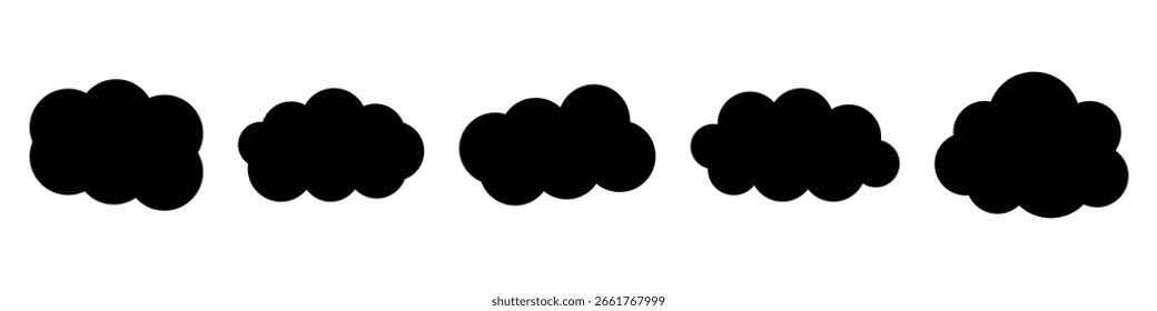 Wolke Symbol-Set einfaches Design