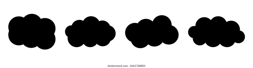 Cloud icon symbol set simple design