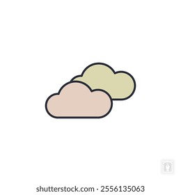 cloud icon. cloud Symbol sign for mobile concept and web design. Vector icon, Logo illustration, Vector graphics