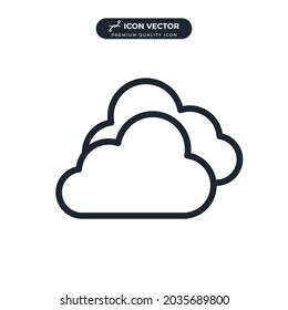 plantilla de símbolo de icono en la nube para el logotipo de colección de diseño gráfico y web ilustración vectorial