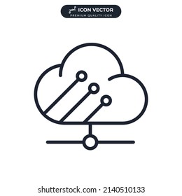 plantilla de símbolo de icono en la nube para el logotipo de colección de diseño gráfico y web ilustración vectorial