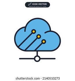 cloud icon symbol template for graphic and web design collection logo vector illustration