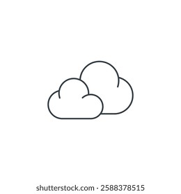 Cloud icon symbol vector illustration isolated on white background