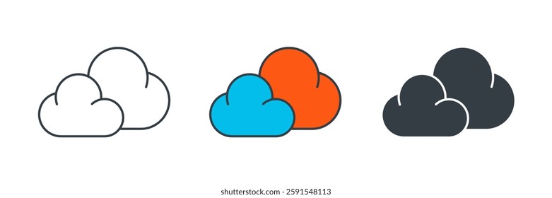 Cloud icon symbol vector illustration isolated on white background