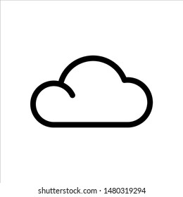 cloud icon. Symbol of Weather with trendy flat outline style for web, logo, app, UI design. isolated on white background. vector illustration eps 10