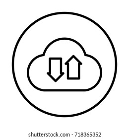Cloud icon. Cloud sync icon.