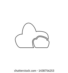 Cloud icon. System data sign