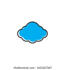 Cloud icon template color editable. Cloud symbol vector sign isolated on white background.