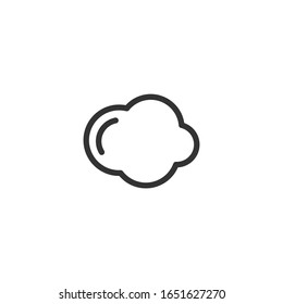 Cloud icon template color editable. Cloud symbol vector sign isolated on white background.