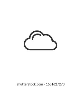Cloud icon template color editable. Cloud symbol vector sign isolated on white background.
