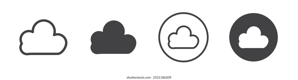 Cloud icon thin line illustration