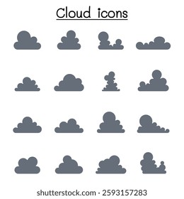 Cloud icon in thin line style