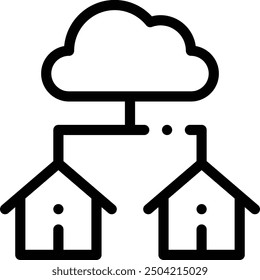 cloud icon. Thin Linear Style Design Isolated On White Background