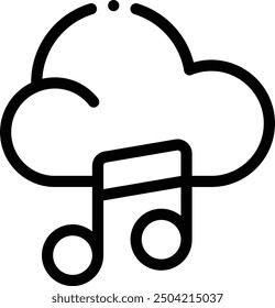 cloud icon. Thin Linear Style Design Isolated On White Background