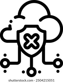 cloud icon. Thin Linear Style Design Isolated On White Background