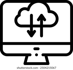 cloud icon. Thin Linear Style Design Isolated On White Background