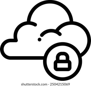 cloud icon. Thin Linear Style Design Isolated On White Background