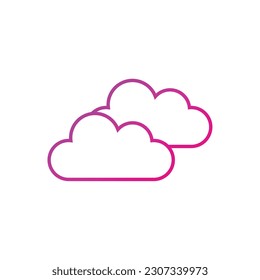 Cloud-Symbol in trendigem Flachdesign