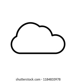 Cloud icon in trendy flat style isolated on grey background. Website pictogram. Internet symbol for your web site design, logo, app, UI. Vector illustration, EPS10.