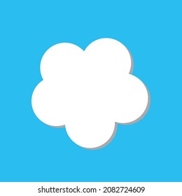 Cloud icon in trendy flat style isolated on blue background. Cloud symbol for your website design, logo, app, UI. Vector illustration, EPS10.