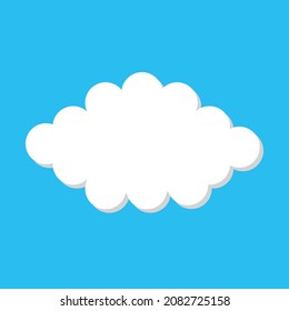 Cloud icon in trendy flat style isolated on blue background. Cloud symbol for your website design, logo, app, UI. Vector illustration, EPS10.