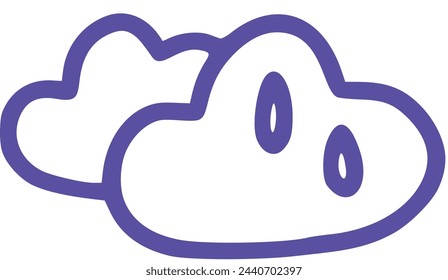 Cloud Icon in trendy flat style isolated on white background. Cloud symbol for your web site design, logo, app, UI. Vector illustration, EPS10.