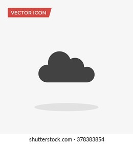 Cloud Icon in trendy flat style isolated on grey background.  Vector illustration, EPS10.