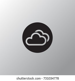Cloud icon in trendy isolated on grey background.Vector illustration.