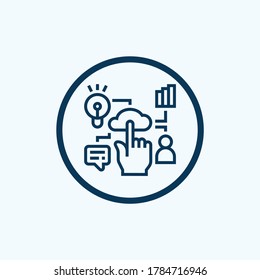 cloud icon trendy and modern cloud symbol for logo, web, app,