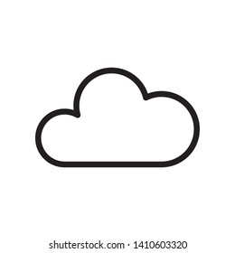 Cloud icon in trendy outline style design. Vector graphic illustration. Suitable for website design, logo, app, and ui. Editable vector stroke. EPS 10.