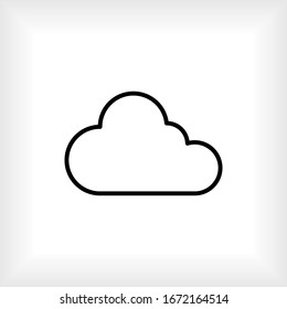 Cloud Icon. Universal Interface Element, Sign and Symbol - Vector.