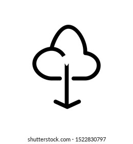 Cloud icon. Upload and download symbol