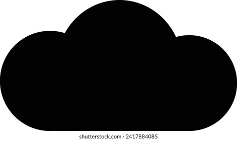 Cloud-Symbol, Vektorsymbol für schwarze Cloud-Symbole