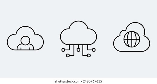 Diseño de Vector de iconos de nube