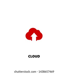 cloud icon. cloud vector design. sign design. red color