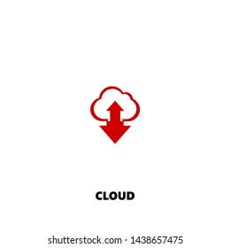 cloud icon. cloud vector design. sign design. red color
