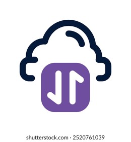 Icono de la nube. Icono de Vector de doble tono para su Sitio web, móvil, presentación y diseño de logotipo.