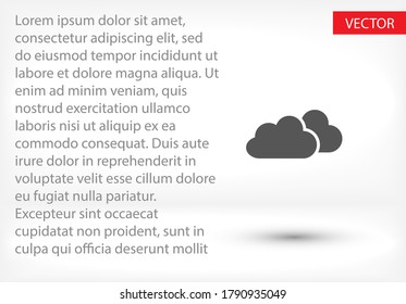 cloud icon. Vector Eps 10. Lorem Ipsum Flat Design 