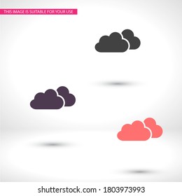 cloud icon. Vector Eps 10. Lorem Ipsum Flat Design 