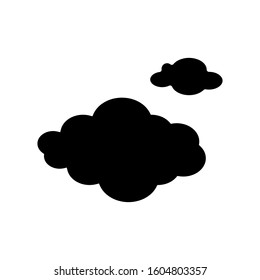 Cloud icon vector flat design in white background