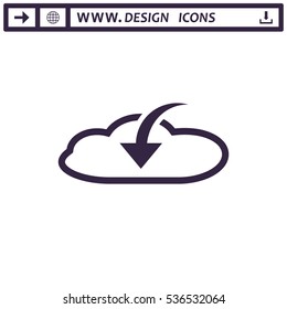 Cloud Icon Vector flat design style