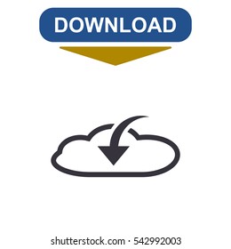 Cloud Icon Vector flat design style