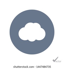 A cloud icon vector. A cloud vector graphic illustration. A symbol of a cloud