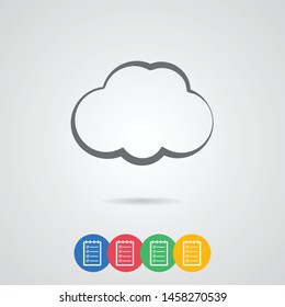 A cloud icon vector. A cloud vector graphic illustration. A symbol of a cloud