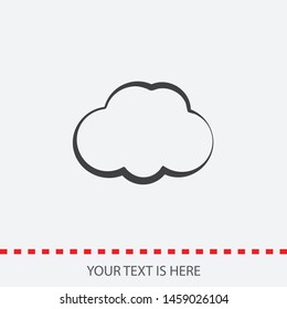 A cloud icon vector. A cloud vector graphic illustration. A symbol of a cloud
