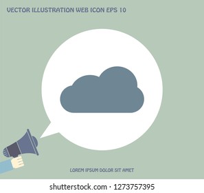 cloud icon, vector illustration