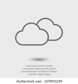 Cloud icon, vector illustration