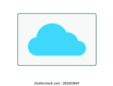 Cloud icon, vector illustration